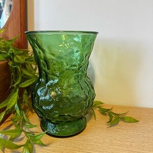 Elegant Green Glass Vase